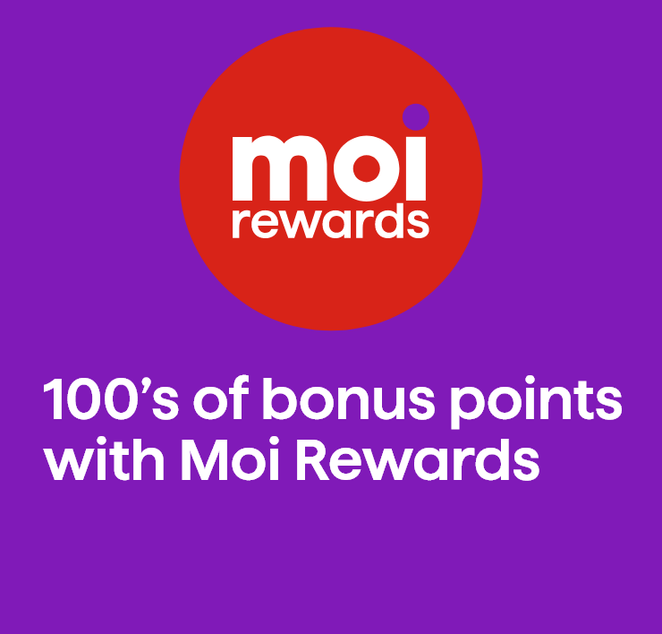 Moi Rewards - 100's of bonus points