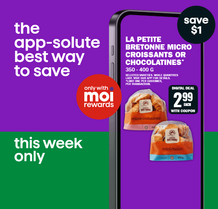 The App-solute Best Way to Save - This Week Only - La Petite Bretonne Micro Croissants or Chocolatines