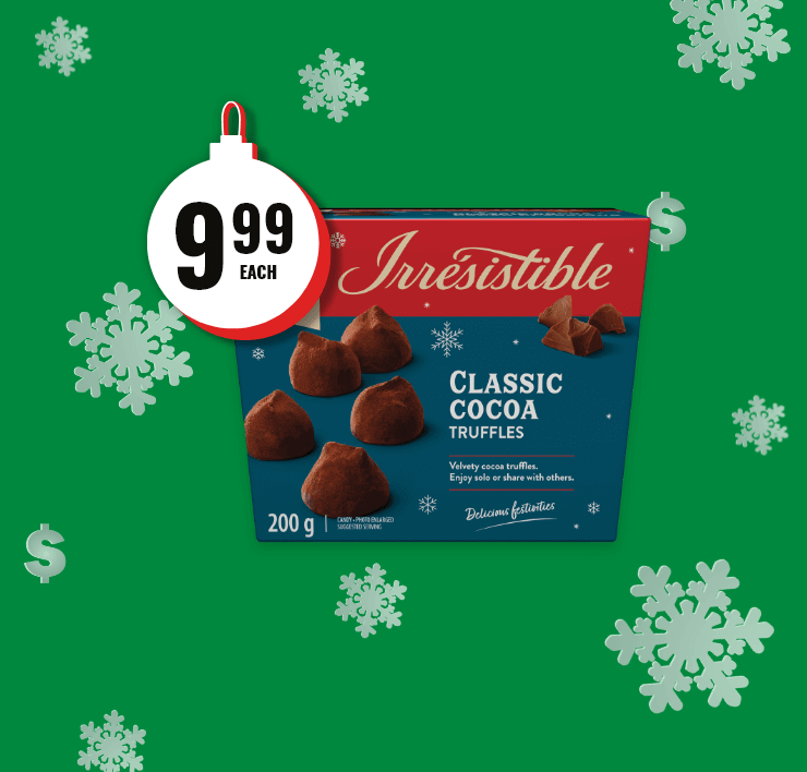 Foodbasics - Holiday More For Less - Irrésistible Cacao Truffles