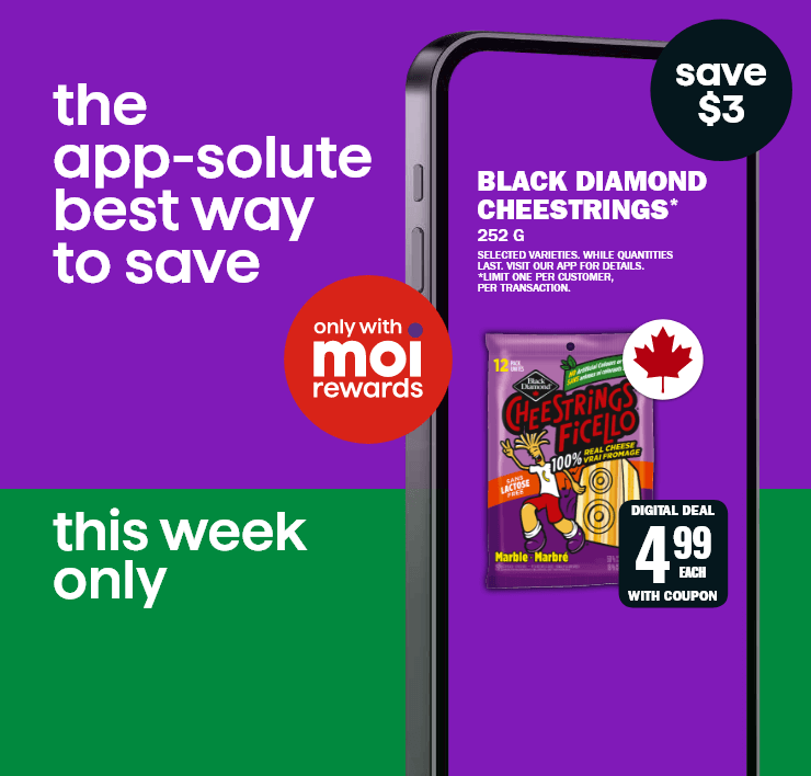 The App-solute Best Way to Save - This Week Only - Black Diamond Cheestrings - 252 G