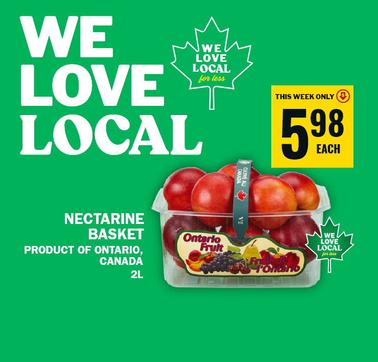 We Love Local for Less - Nectarine Baskets