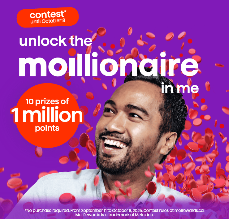 contest until October 8 - unlock the moillionaire in me - 10 prizes of 1 million points