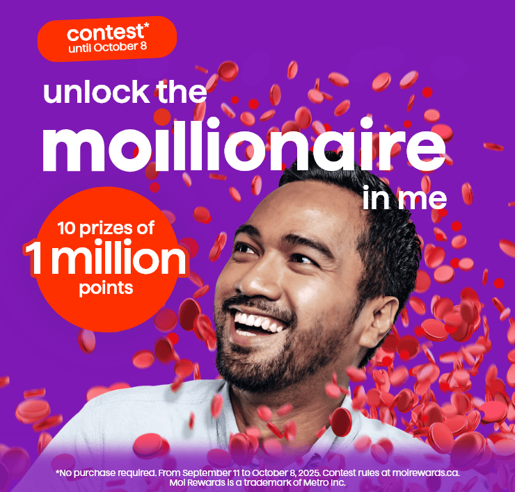 contest until October 8 - unlock the moillionaire in me - 10 prizes of 1 million points
