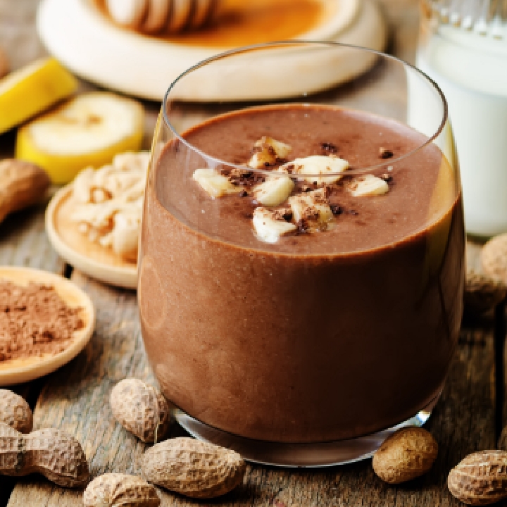 Chocolate Peanut Butter Banana Smoothie