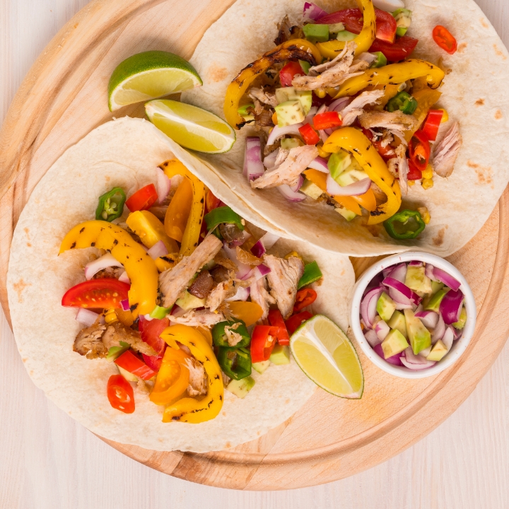 Pepper, mushroom & Chicken Fajitas